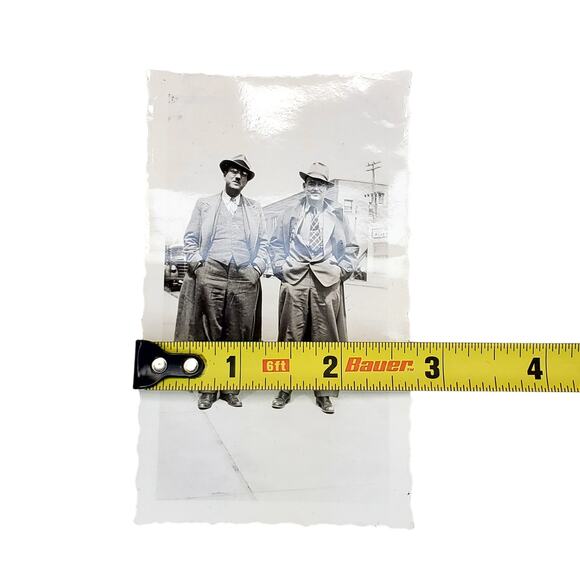 Vtg Handsome Men Posing Together on Sunny Day Vehicle Original Monochrome Photo - Picture 3 of 4